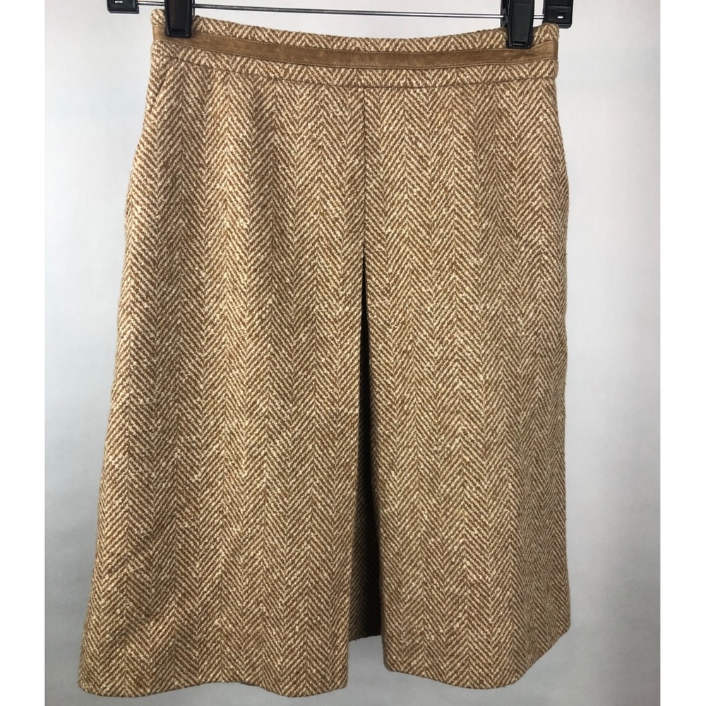 Marc Jacobs Tan Herringbone Asymmetrical Skirt